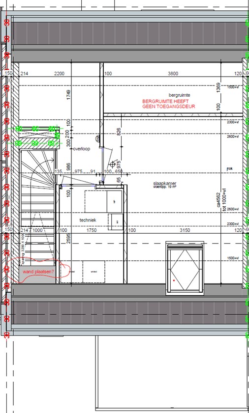 Plattegrond appartement verdieping